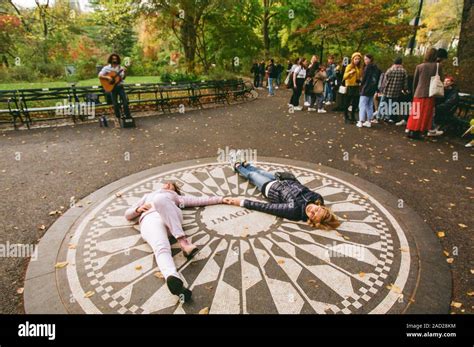 strawberry fields john lennon memorial.